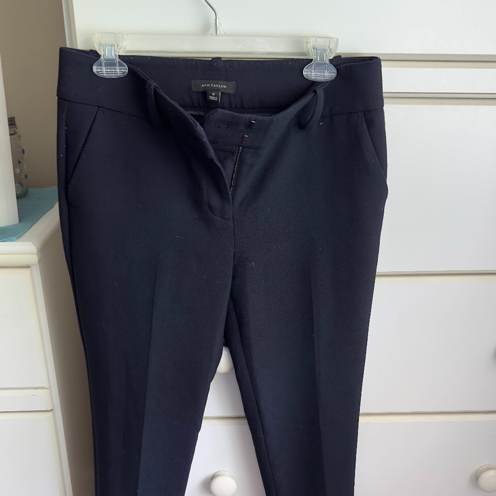 Ann Taylor Navy Straight Leg Pants